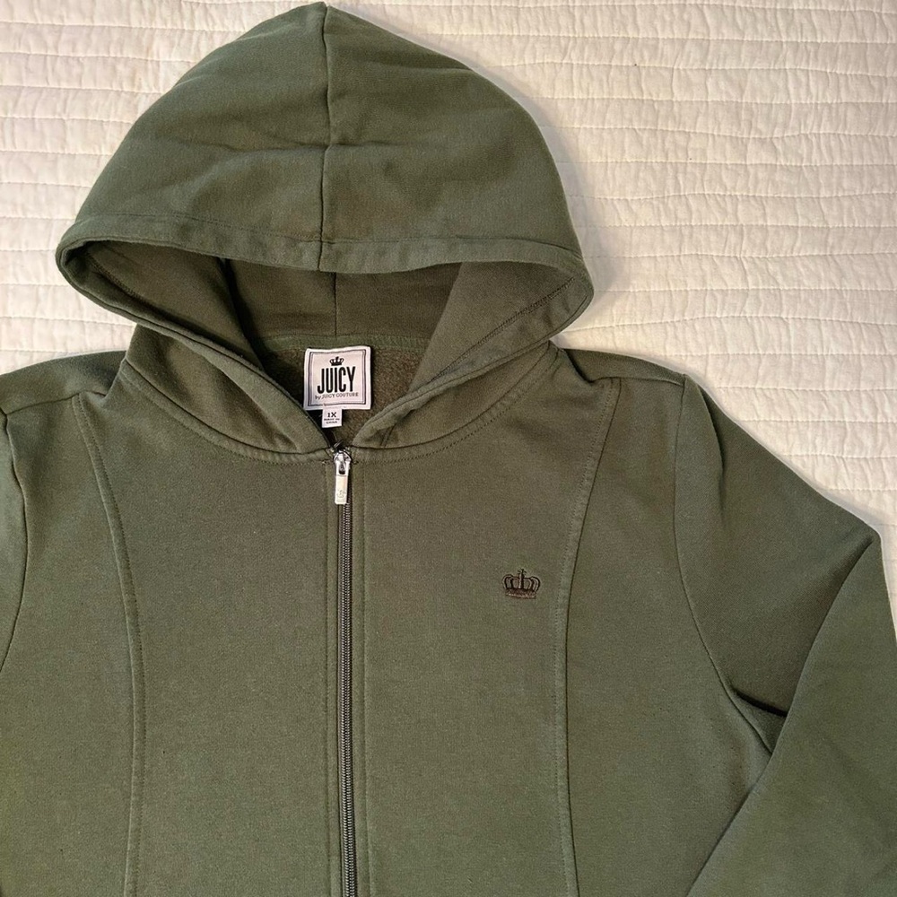 Juicy Couture Green Zip Up Hoodie Jacket